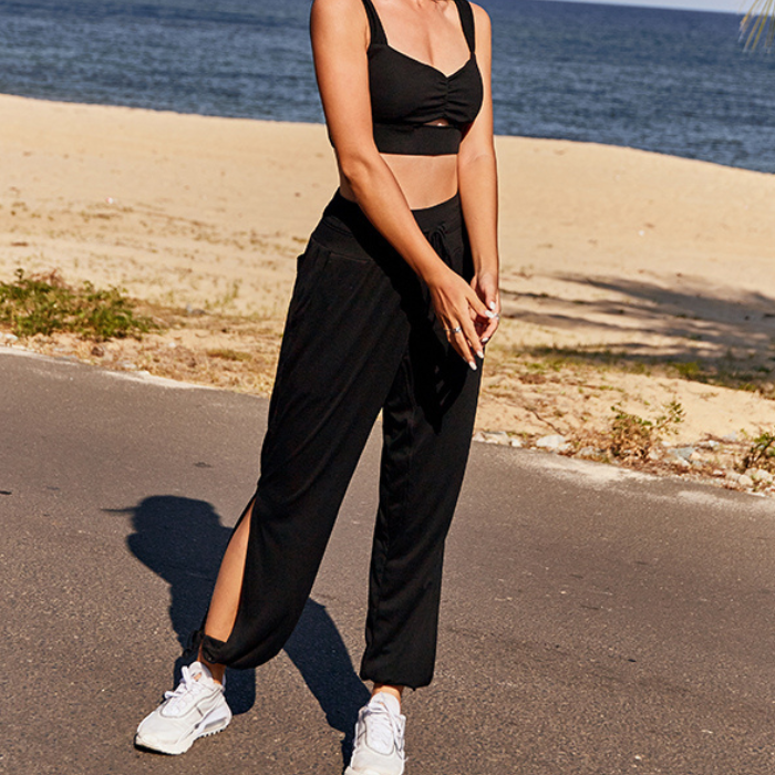 Resort cutout rib pants 2737