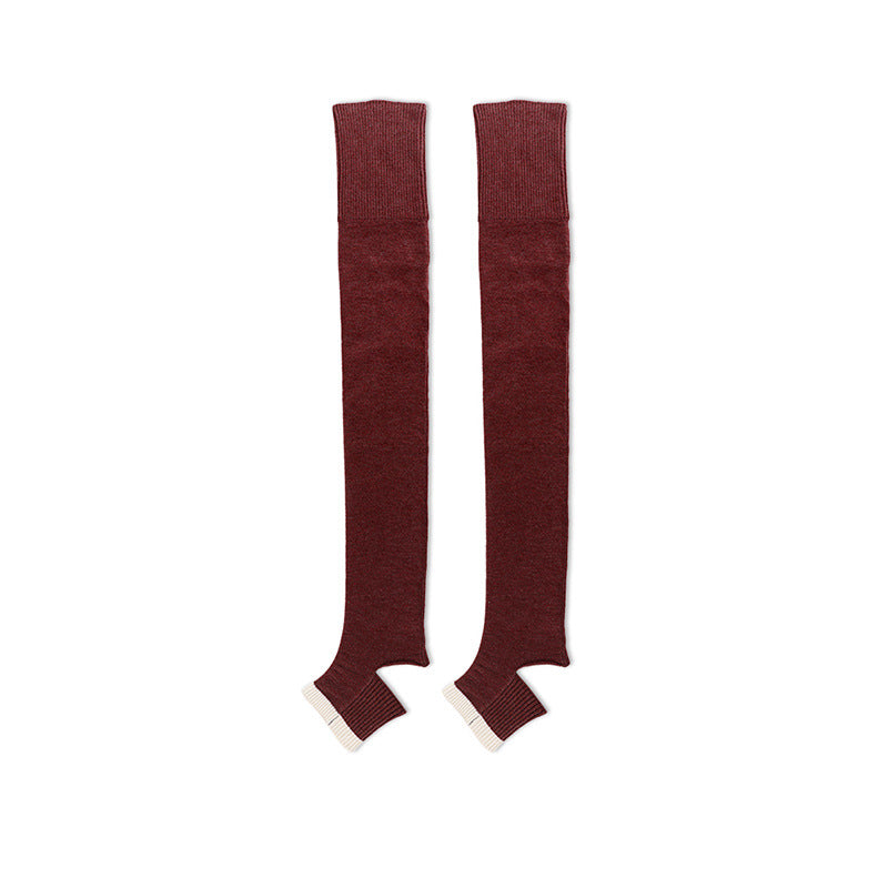 Bicolor Rib Yoga Leg Warmers 3150