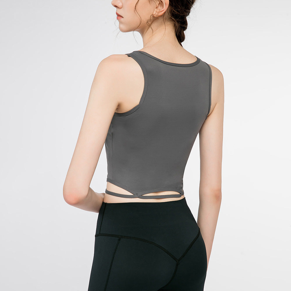 Decolletage sheer cutout top 2727