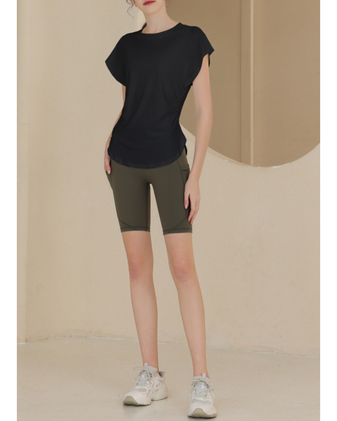 ウェスト絞りフレンチスリーブT 2517