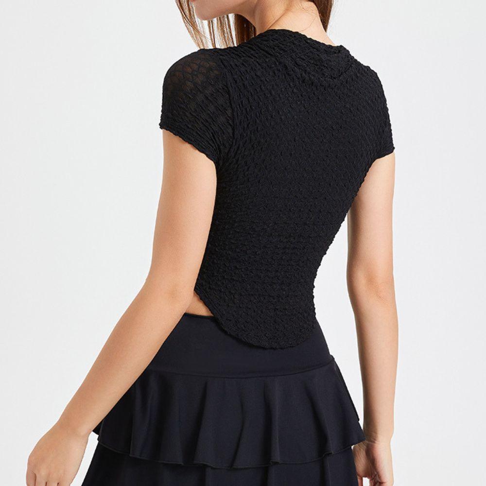 sheer light knit top 2636