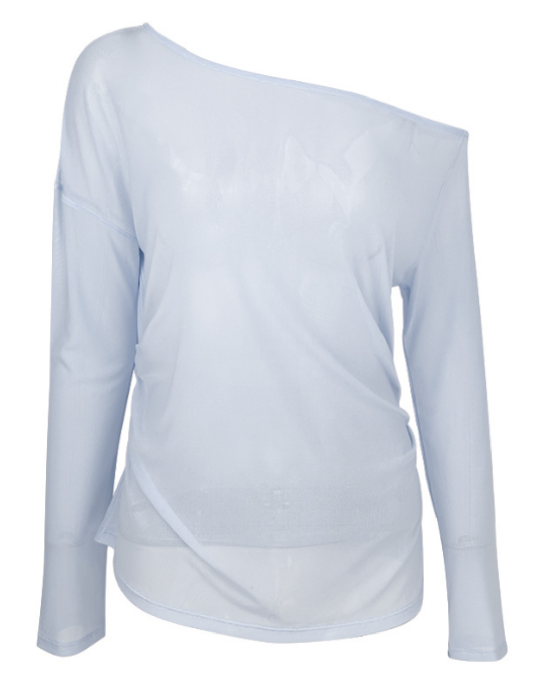 ミアオフショルダーシアーヨガトップ 3697