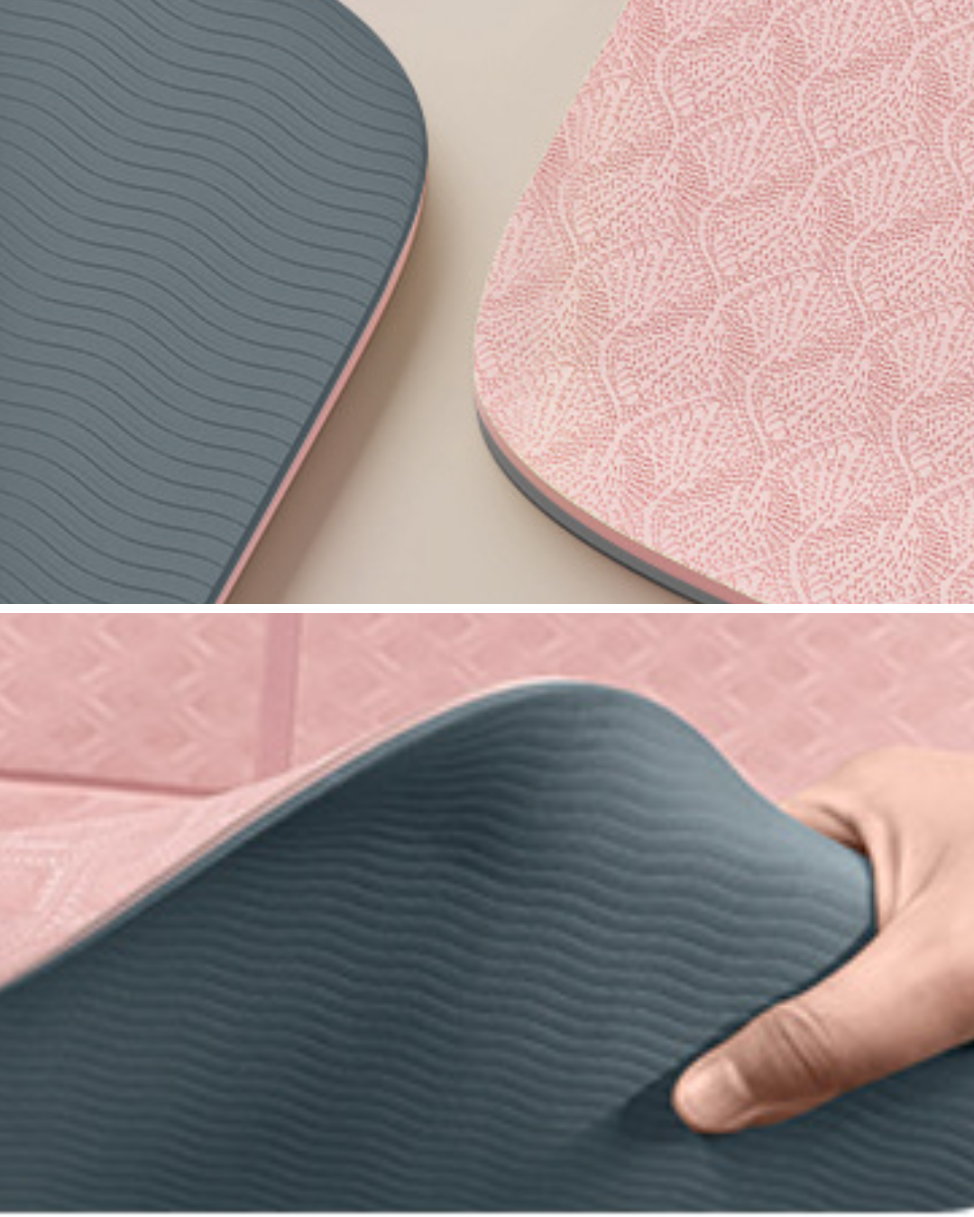 くすみカラー折りたたみヨガマット(6mm) 3766