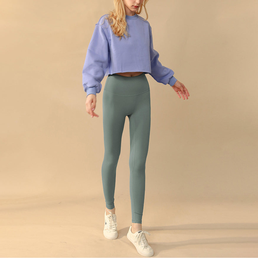Drop shoulder cropped stitch pullover 2896