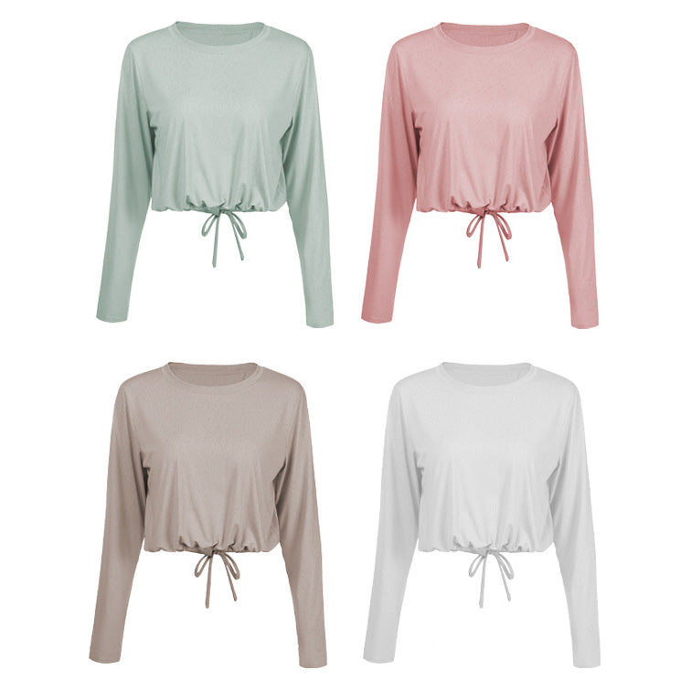 バッククロスカットドロストヘムロングトップ 2865