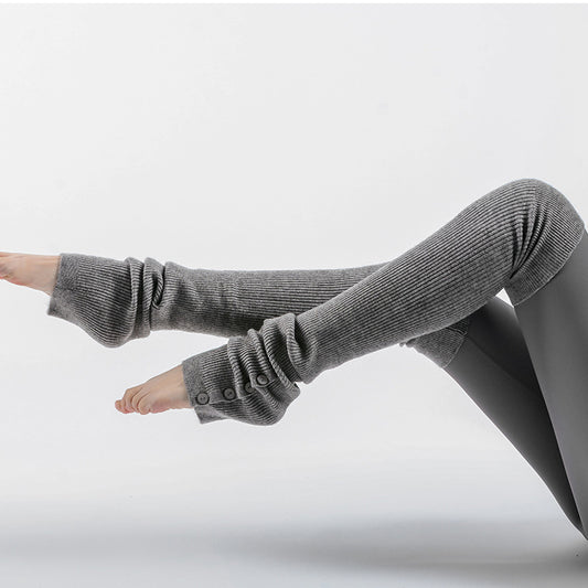 くすみカラーリブニットレッグウォーマー 62cm 3149