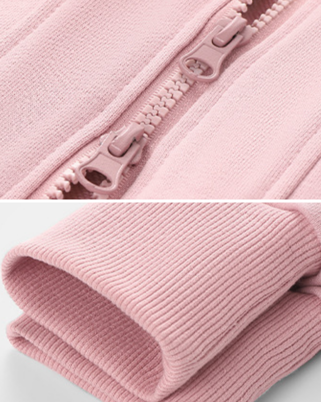 リブウエストクロップドジップフーディー 3927