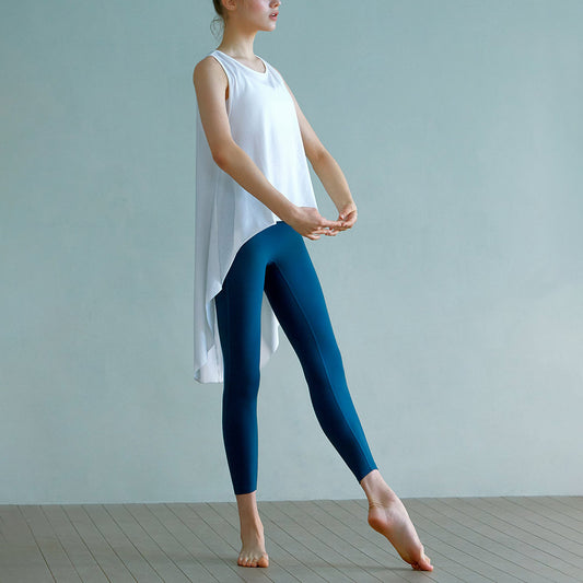 Round hem long tunic tank 2749