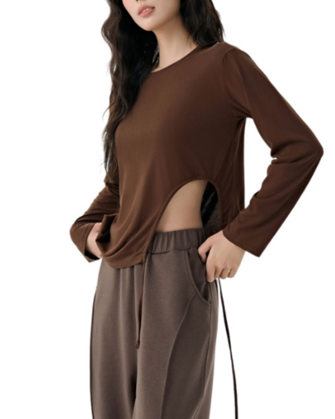 アシンメトリーサイドドロストロングトップ 3735