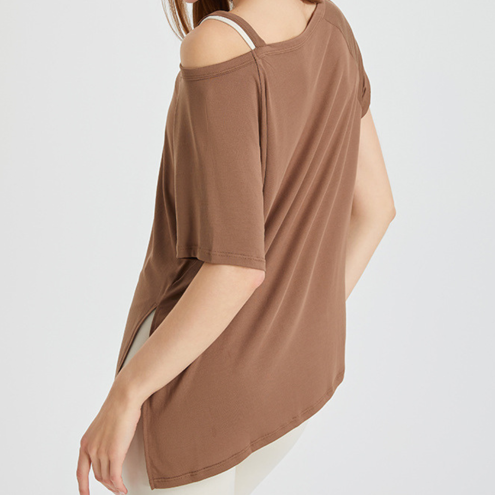 ワンショルダーヘムスリットT 2634