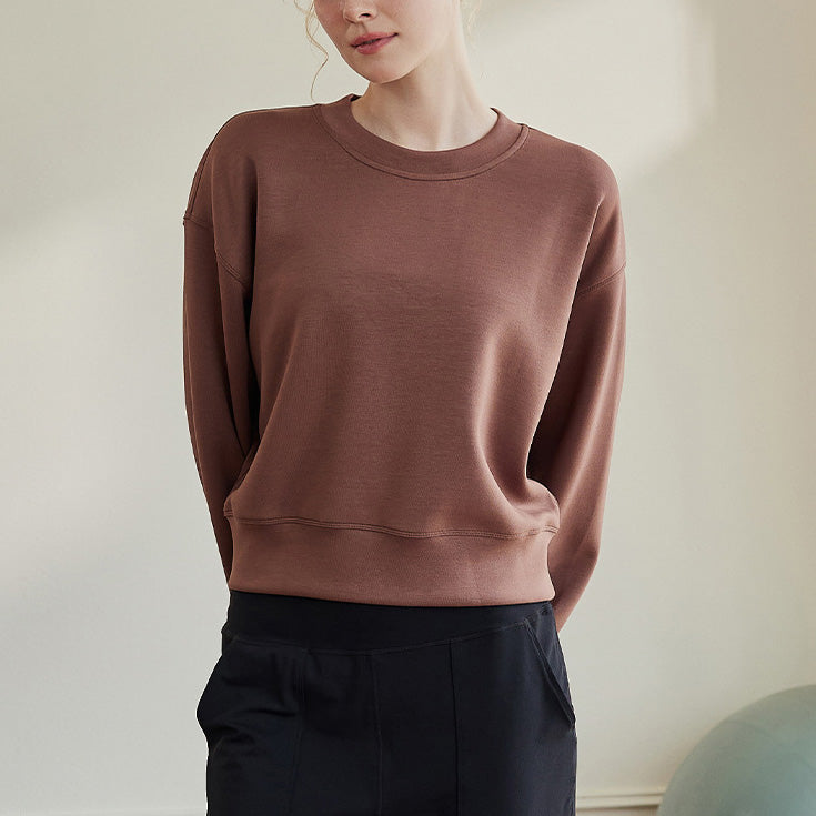 Drop shoulder sweat crew neck shirt 2864
