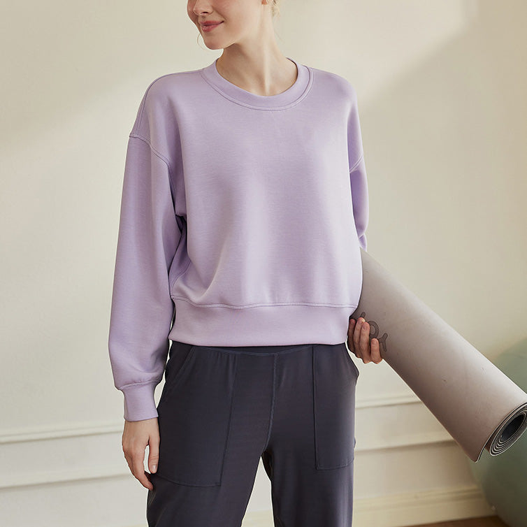 Drop shoulder sweat crew neck shirt 2864