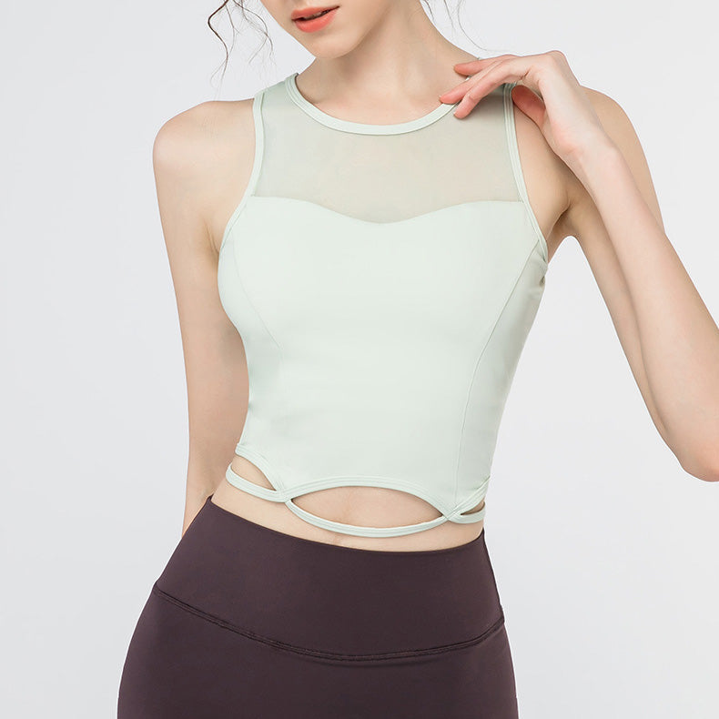 Decolletage sheer cutout top 2727