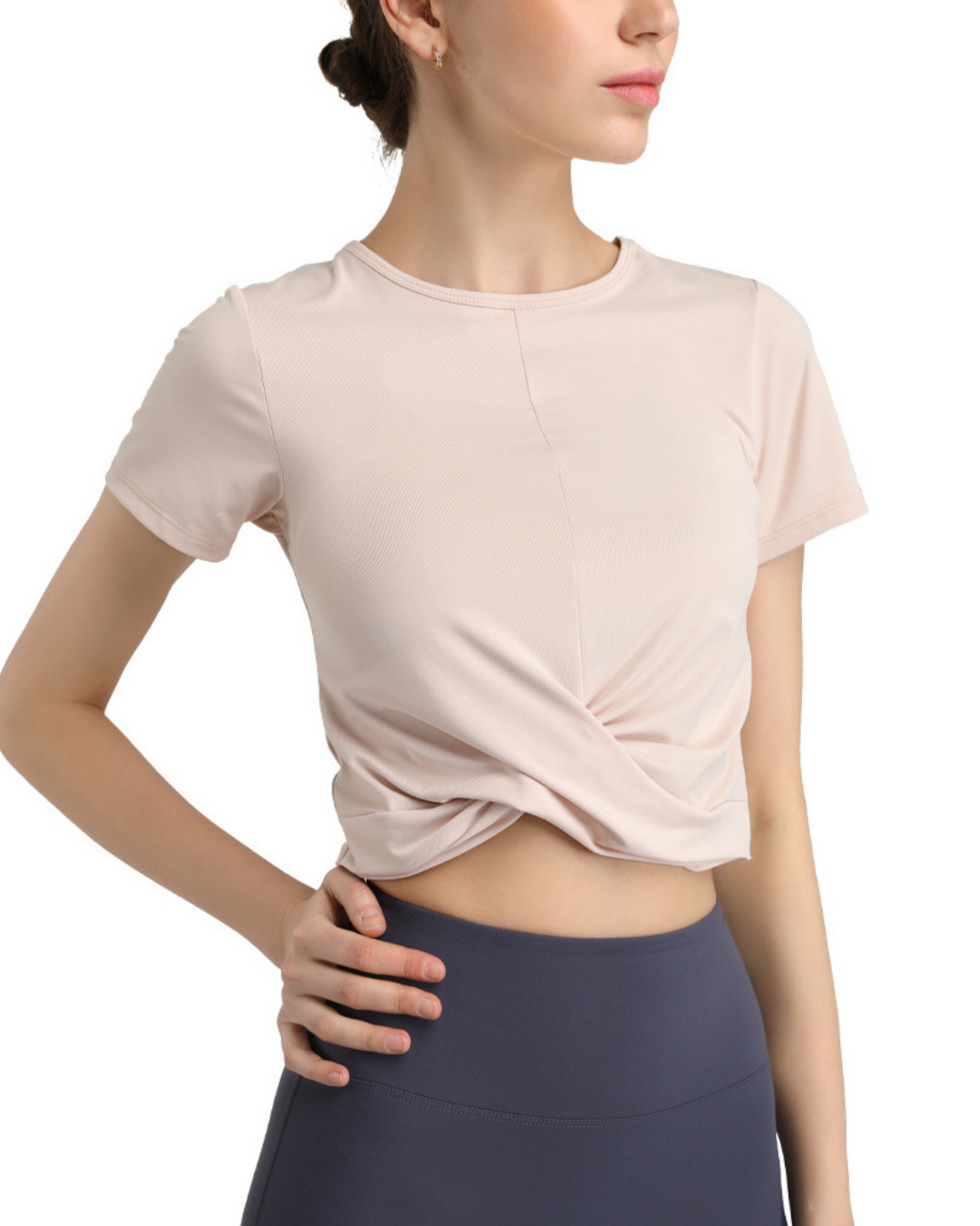 ペールカラーフロントクロスヨガトップ 2928
