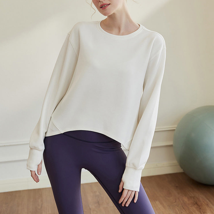 A-line silhouette basic sweatshirt 2854