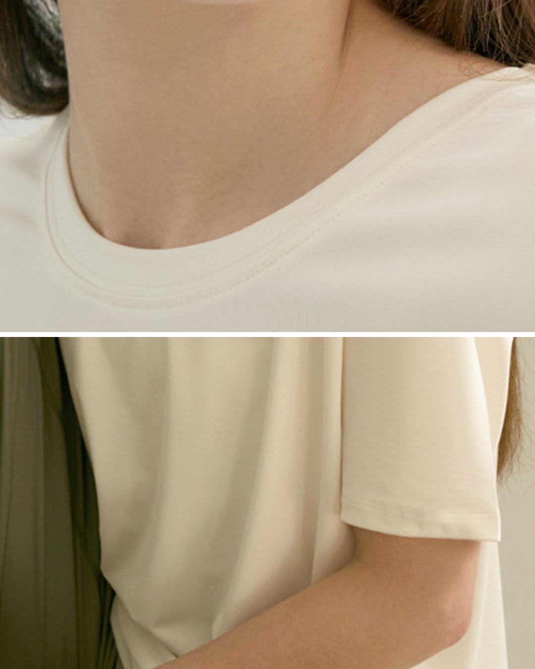 エリーヌルーズフィットハーフスリーブカットソー 3835