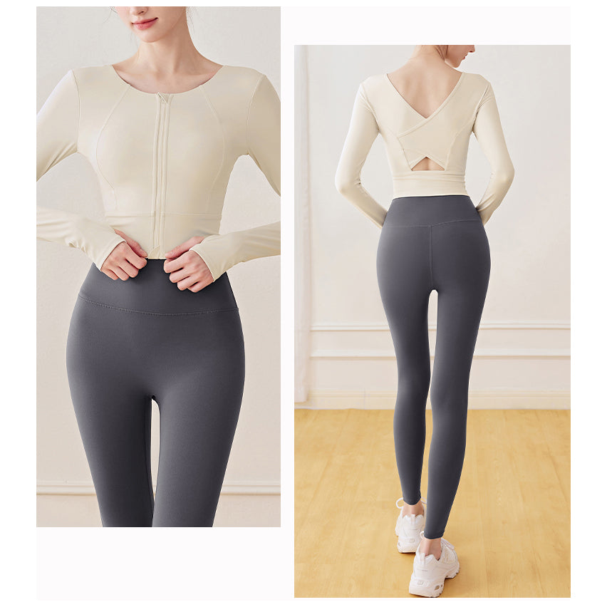 Chouette front zip yoga top 3124