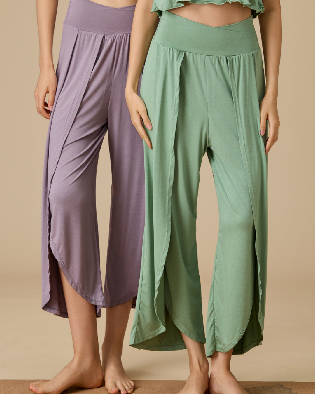 ラウンドヘムタックフレアパンツ 3913