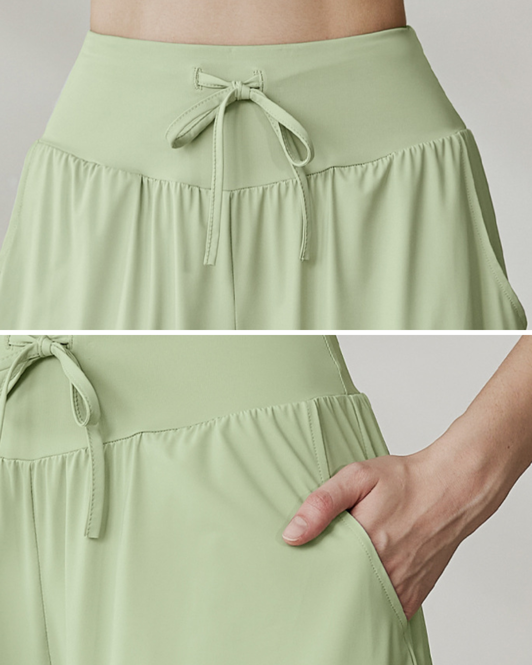 ララUPF+50パステルドロストドレープパンツ 3654