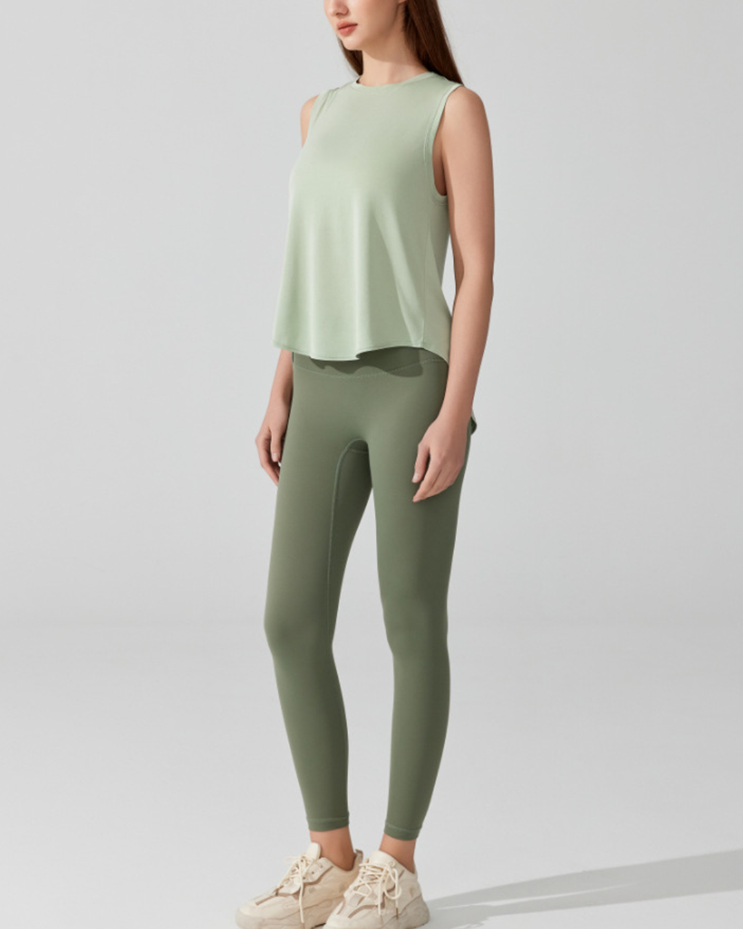 バックカットアウトノースリーブヨガトップ 3797