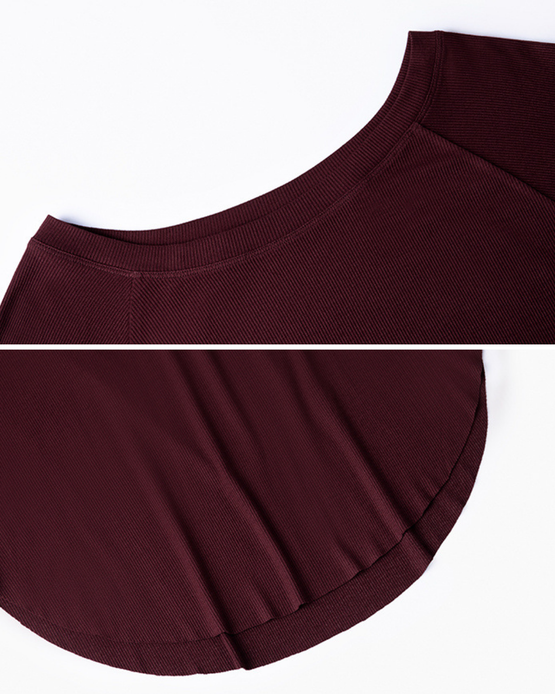 マルボートネックリブニットロングトップ 3656