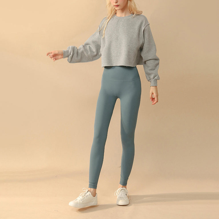 Drop shoulder cropped stitch pullover 2896