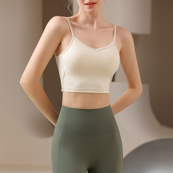 Back open lame bra top 3022