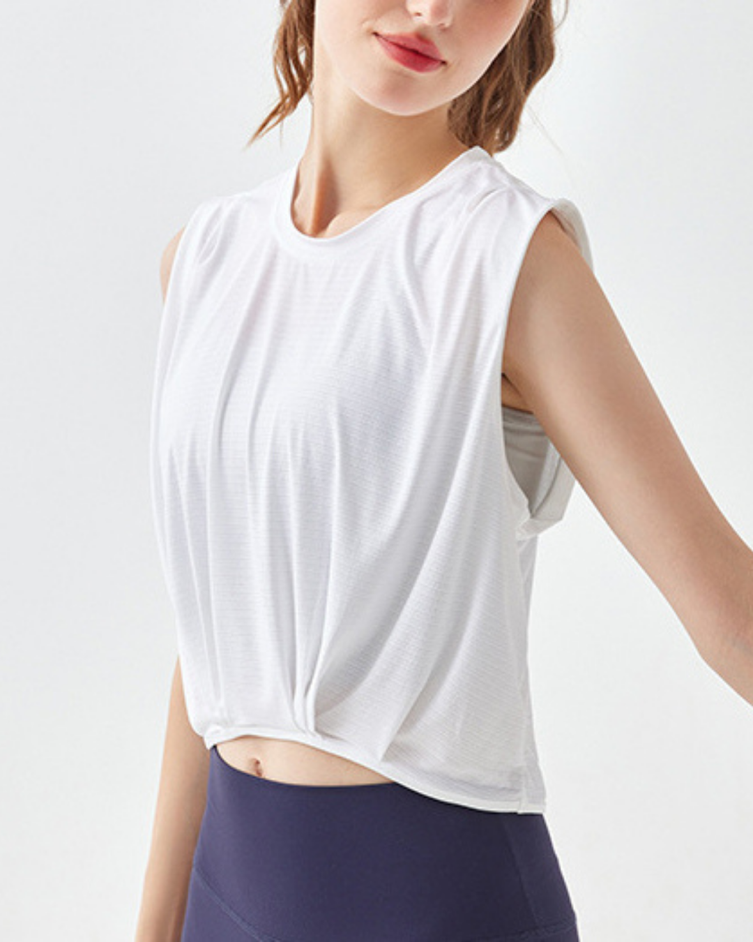 Cap sleeve wrinkle top 3058