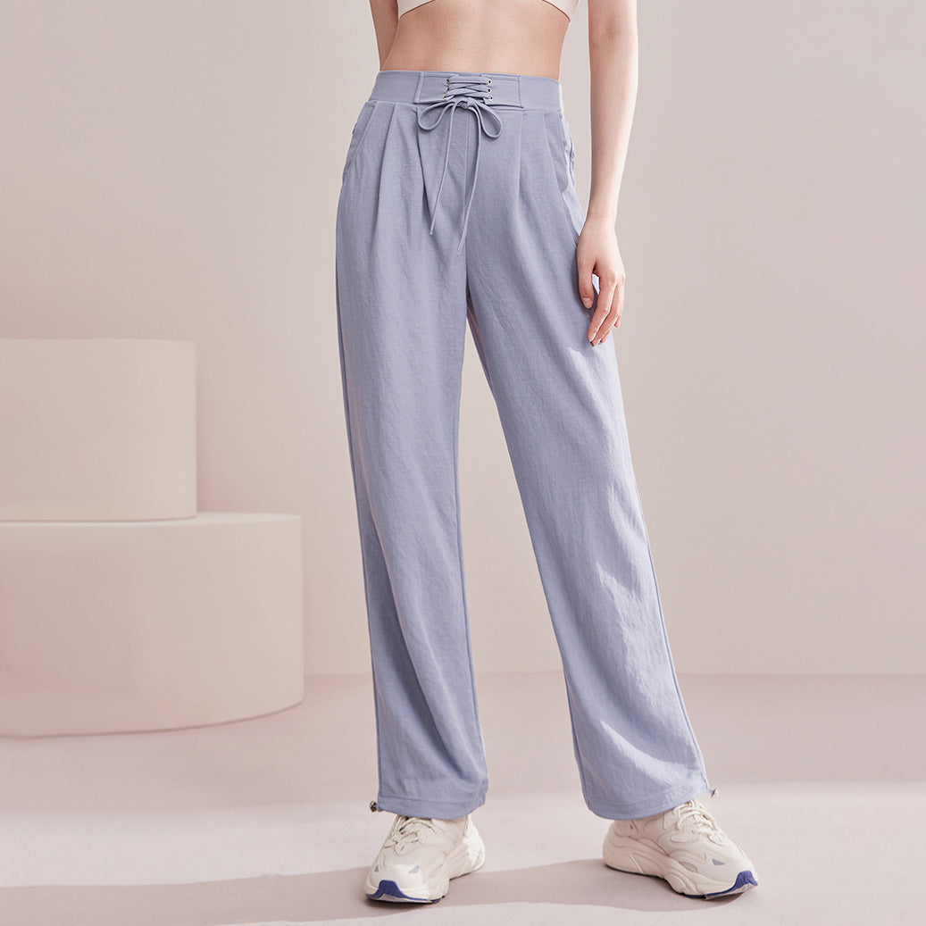 センターレースアップドロストヘムパンツ 2846