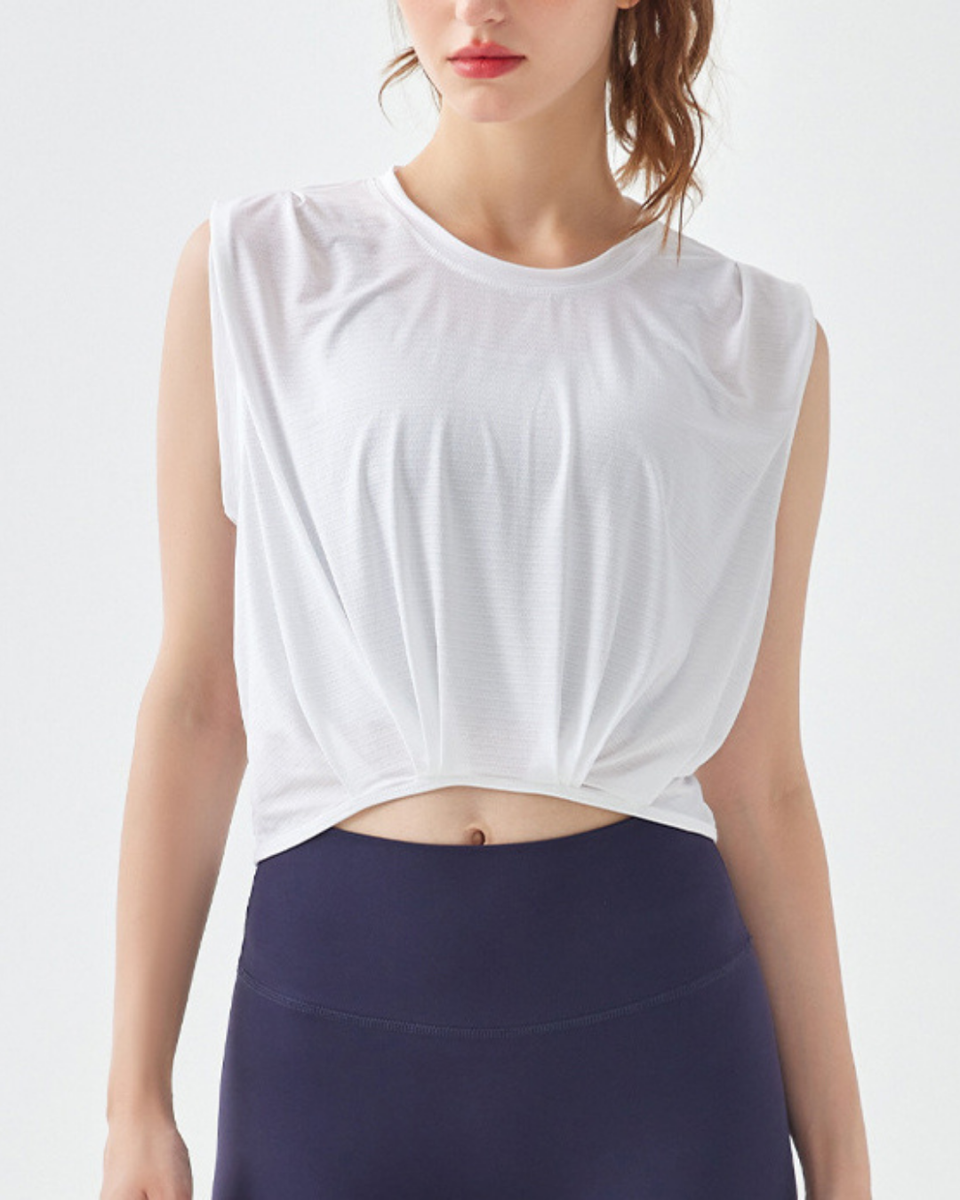 Cap sleeve wrinkle top 3058