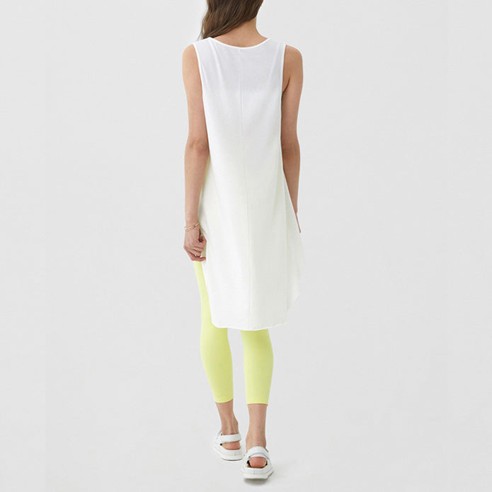 Round hem long tunic tank 2749
