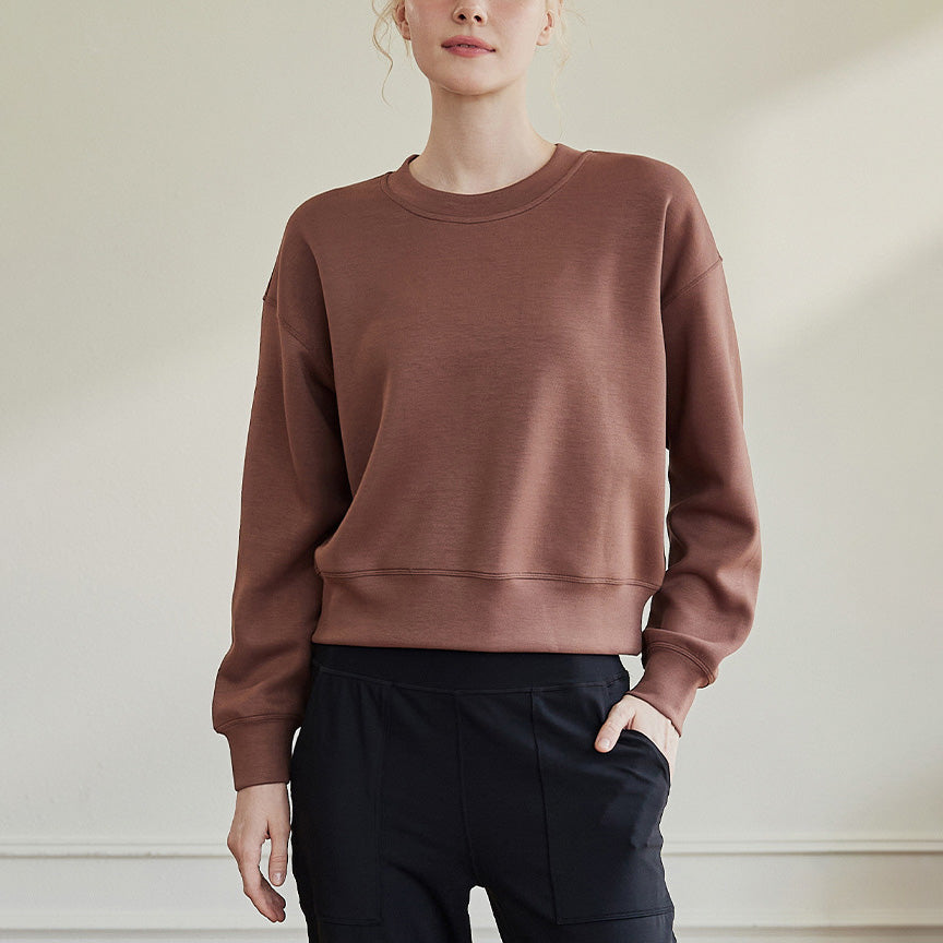 Drop shoulder sweat crew neck shirt 2864