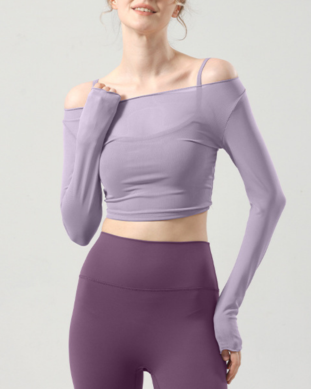 スゥプルボートネックシアーロングトップ 3705