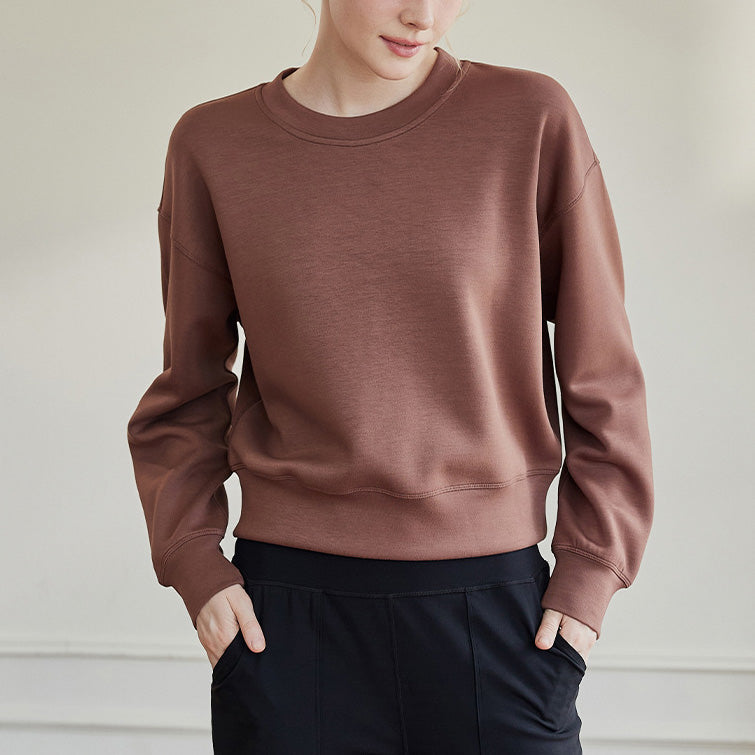 Drop shoulder sweat crew neck shirt 2864