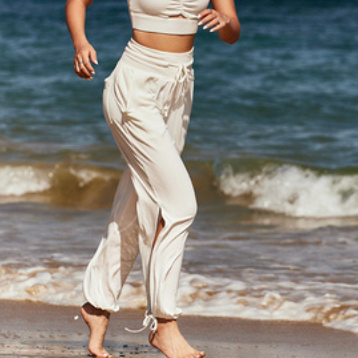 Resort cutout rib pants 2737