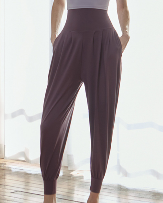 プリーツドレープヨガパンツ 2783