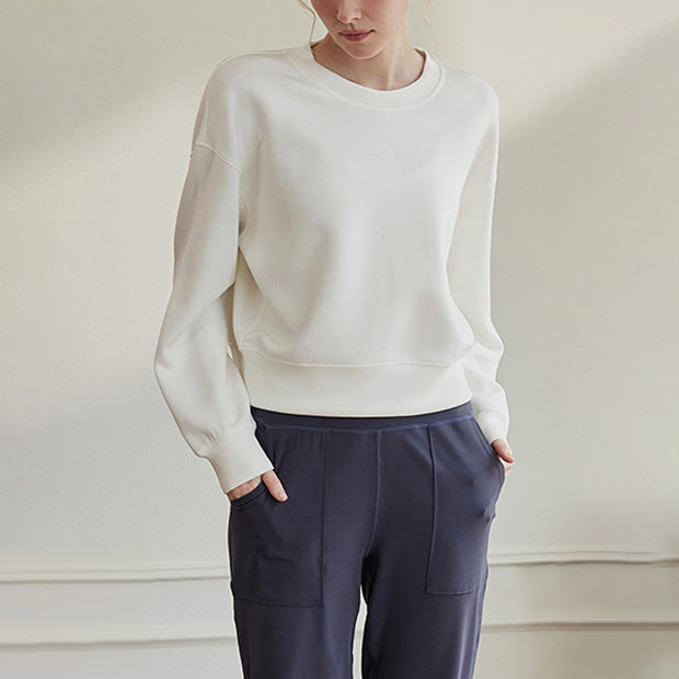 Drop shoulder sweat crew neck shirt 2864
