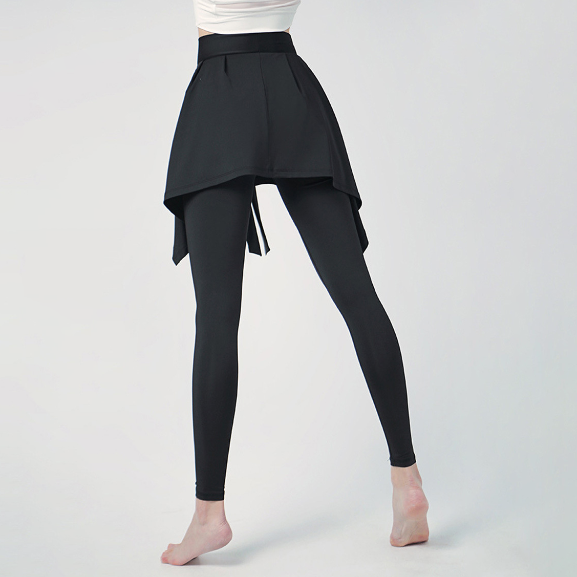 クールカラーラップスカートヨガレギンス 3214