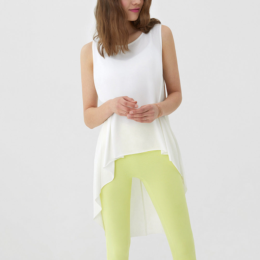 Round hem long tunic tank 2749