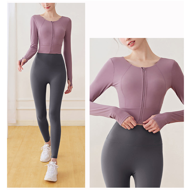 Chouette front zip yoga top 3124