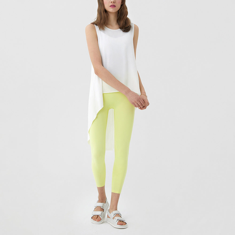 Round hem long tunic tank 2749