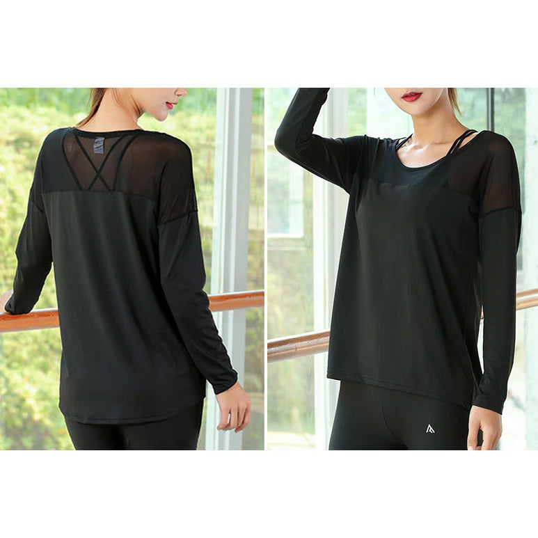 Sheer shoulder cut and sew 2933