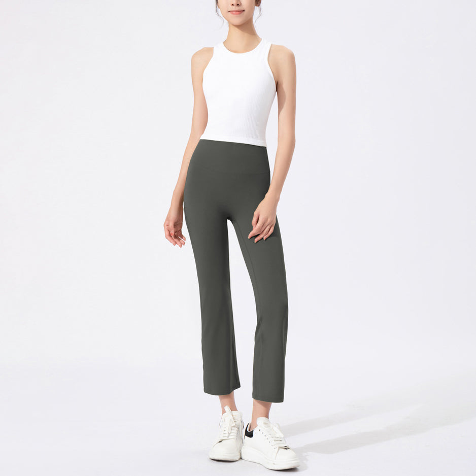 Cropped straight yoga leggings pants 2938