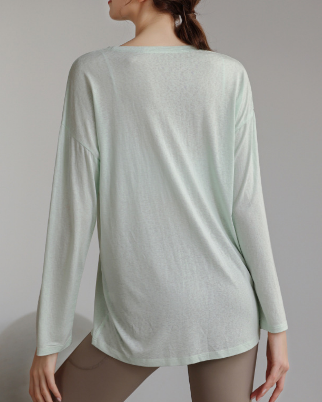ハーフシアーサイドスリットヨガロングスリーブ 3820