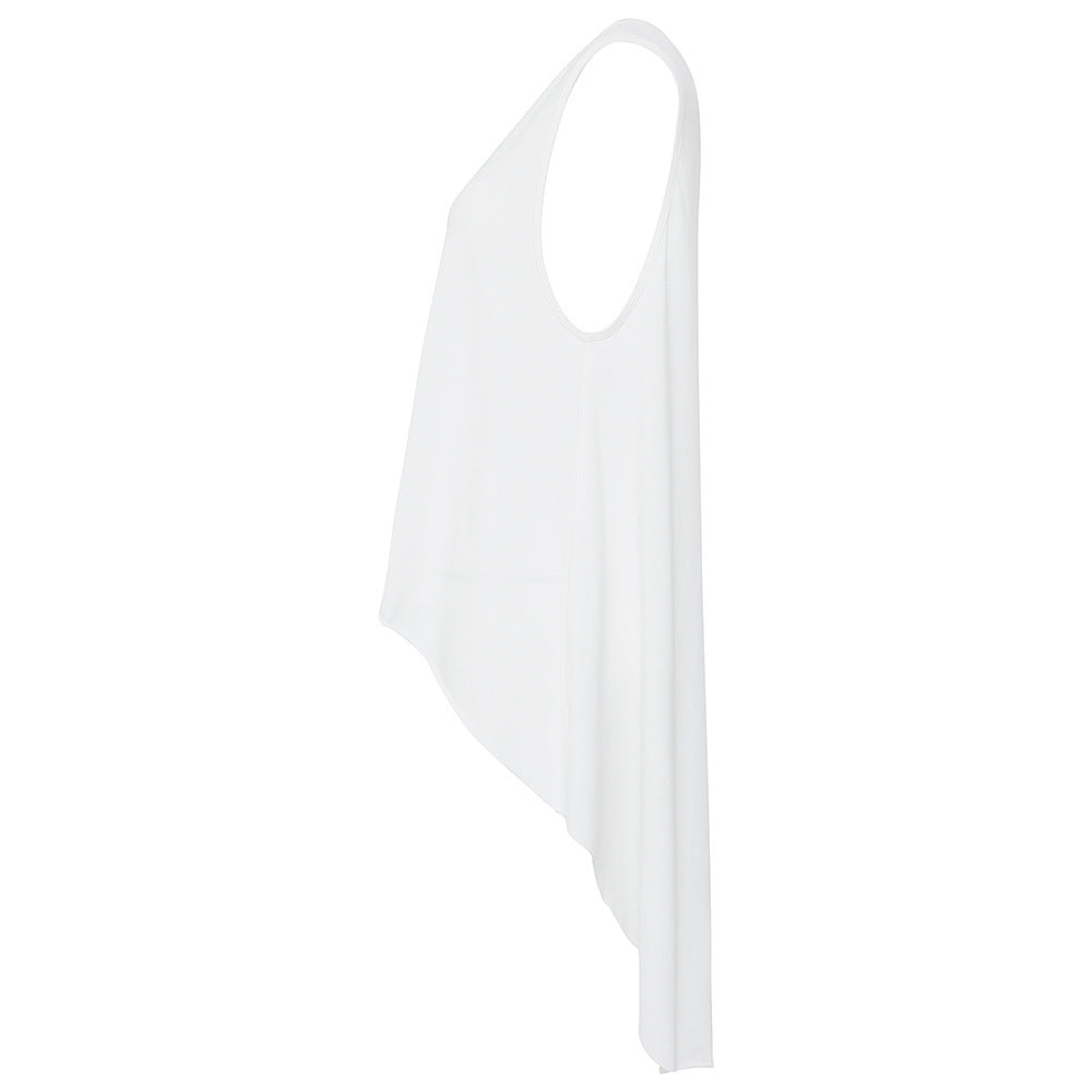 Round hem long tunic tank 2749