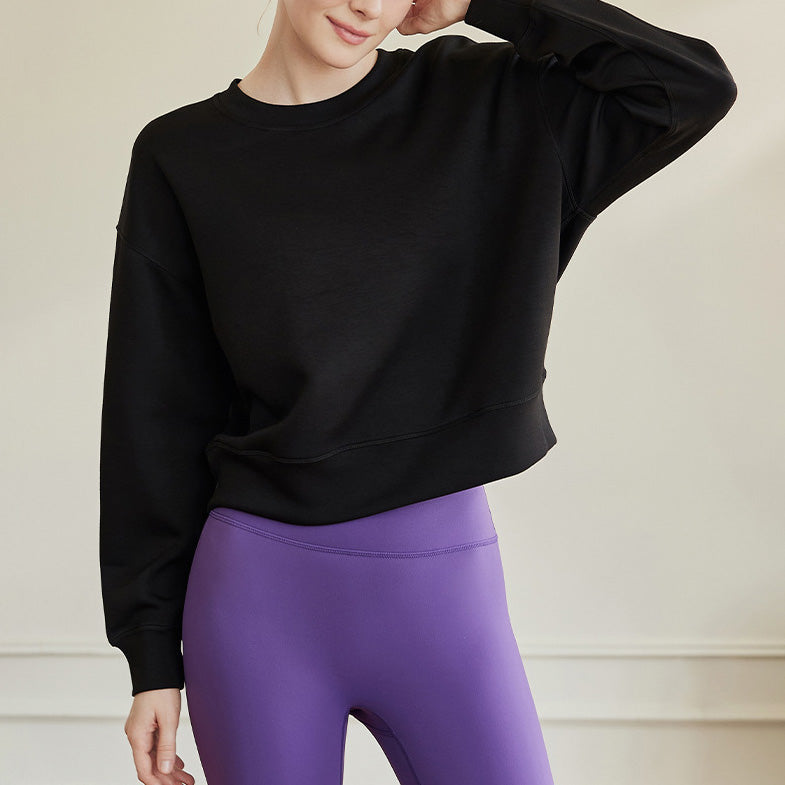 Drop shoulder sweat crew neck shirt 2864