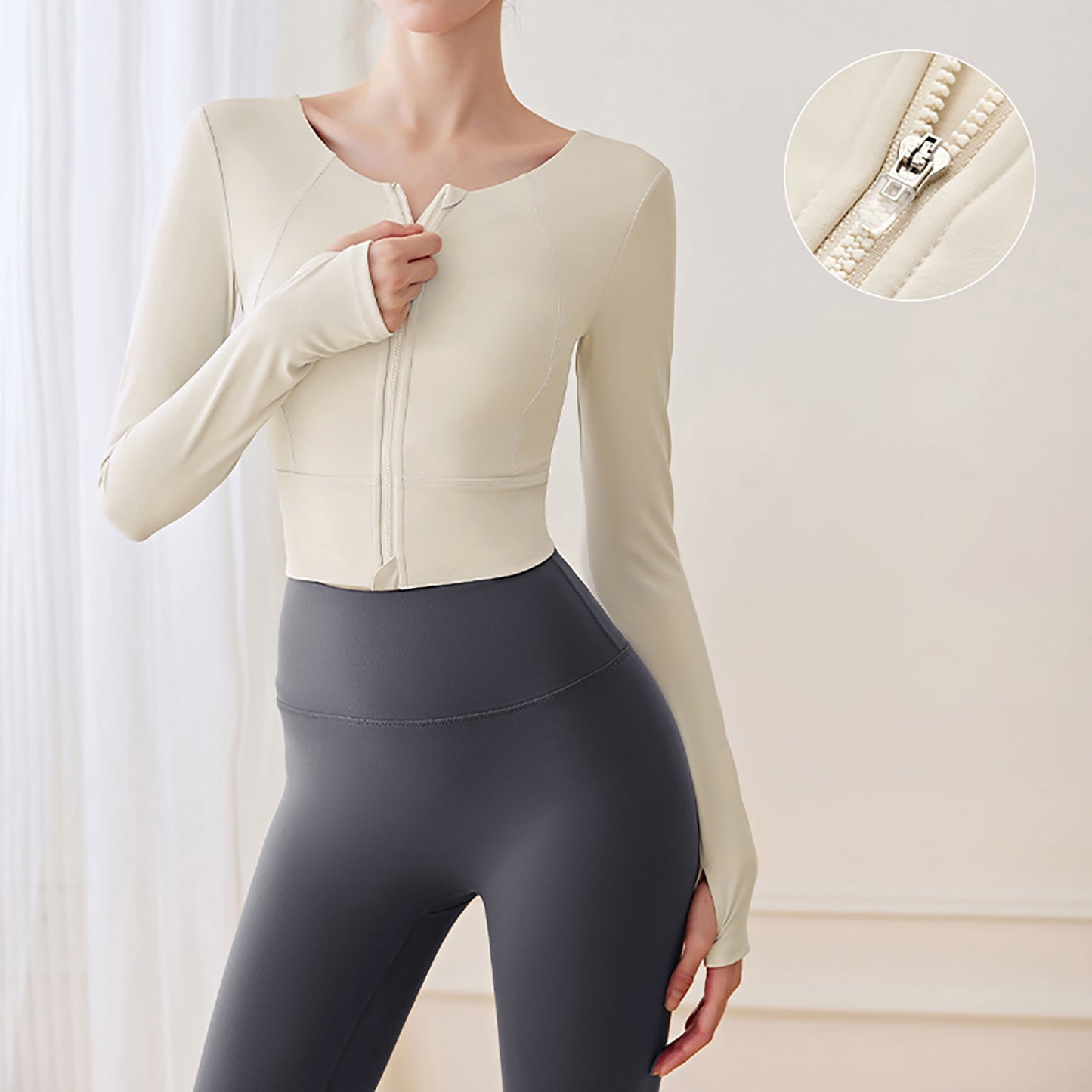 Chouette front zip yoga top 3124