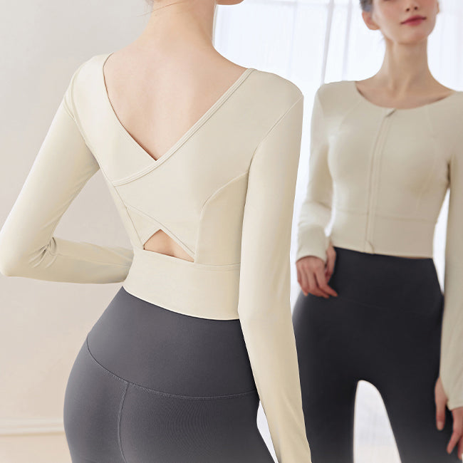 Chouette front zip yoga top 3124