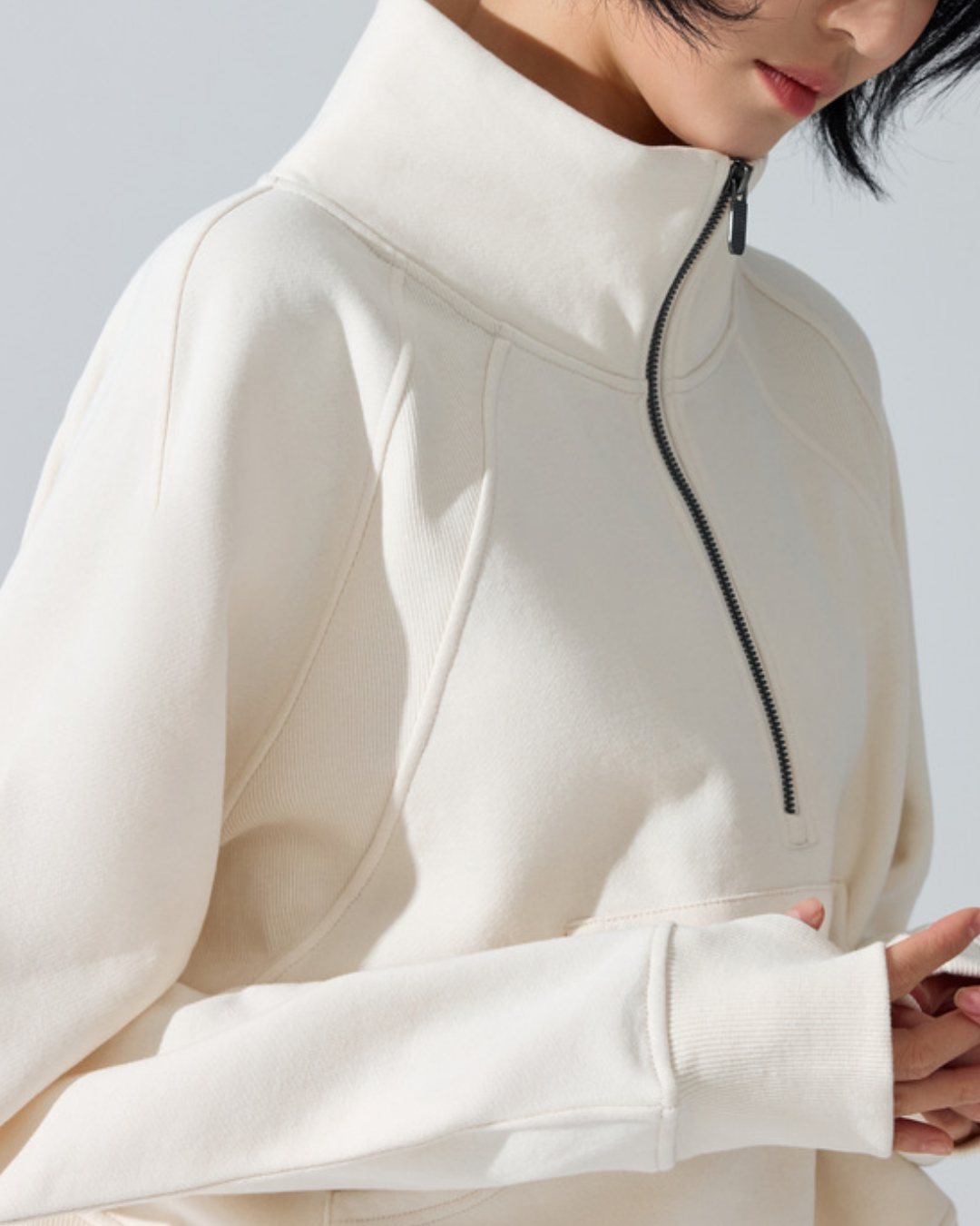 スタンドカラーハーフジッププルオーバー 3953