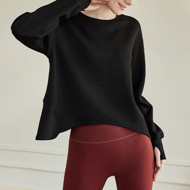 A-line silhouette basic sweatshirt 2854